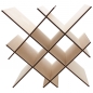 Preview: no.9100 - Flaschenregal Holz diagonal - 10er Set