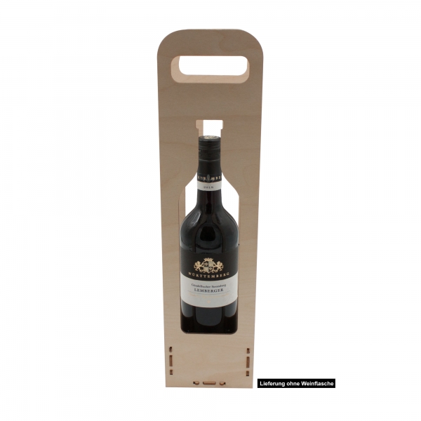 no.9500 - Holz-Geschenkverpackung Flasche - 10er Set